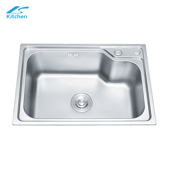 Stainless Steel Rectangular House Kitchen Sink with Double Faucet Holes – Ideal for Home and Commercial Use | Above Counter Kitchen Sink