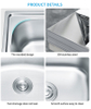 Hot Family Kitchen Sink Rectangle Round Corner Single Bowl House Kitchen Sink Washing Bowl and Dishing Bowl