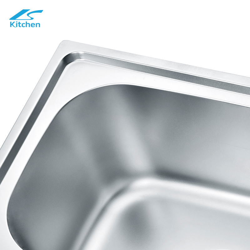 Hot Family Kitchen Sink Rectangle Round Corner Single Bowl House Kitchen Sink Washing Bowl and Dishing Bowl