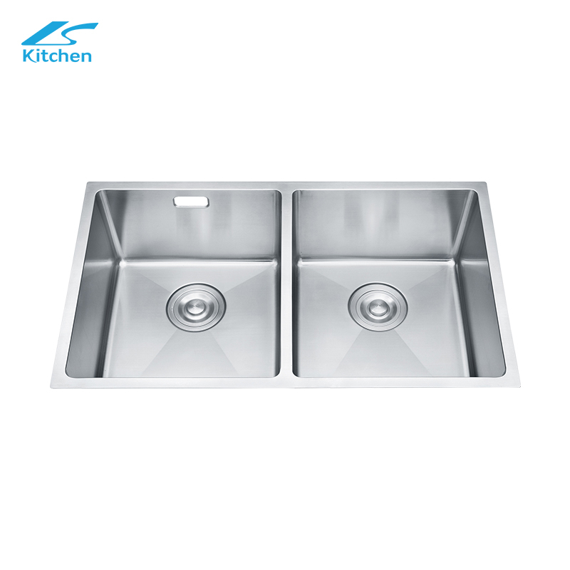 LS-7240HA Cheap Factory Supply OEM ODM double Bowl 201 304 Stainless Steel Kitchen Sink