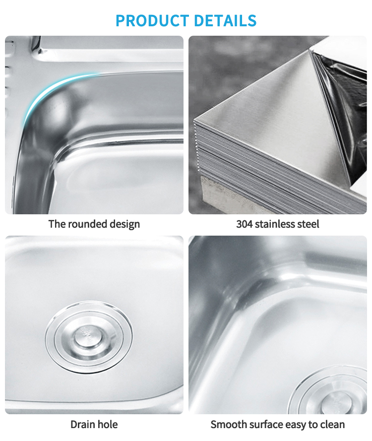 Useful kitchen sink stainless steel, large kitchen double sink with double drain plate