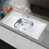 New Design Kitchen Sink Stainless Steel Cheap price Press Water Sink With Drainboard