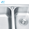 Farmhouse Stainless Steel Double Above Counter Sink Rectangular Bowl Kitchen Sink 3 Years Warranty 