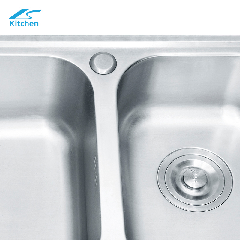 Farmhouse Stainless Steel Double Above Counter Sink Rectangular Bowl Kitchen Sink 3 Years Warranty 