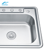 Multi-Tap Hole Modern Kitchen and Bath Washing Basin Stainless Steel Silver Sink in Workstation