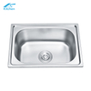 Hot Family Kitchen Sink Rectangle Round Corner Single Bowl House Kitchen Sink Washing Bowl and Dishing Bowl