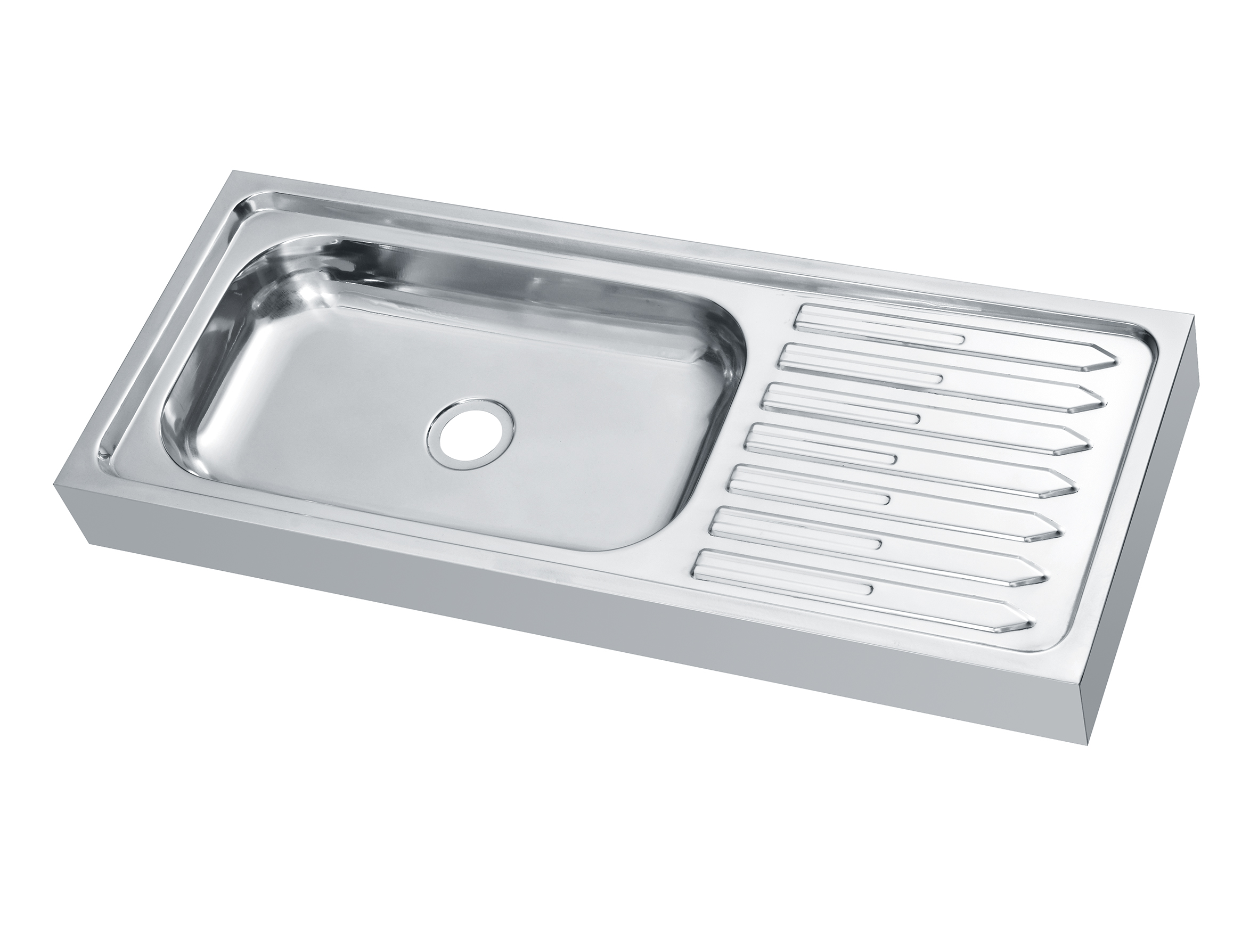 LS-7029 Factory price Stainless Steel Single Bowl Kitchen Basin With Plate Kitchen Sink evier de cuisine