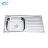 Best Selling Rectangular Stainless Steel Single Bowl with plate Kitchen Sink 