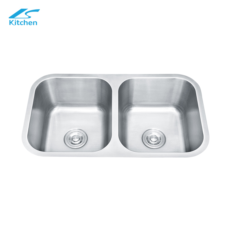 LS-8046B Polished Professional Silver Size Stainless Kitchen Sink with Board