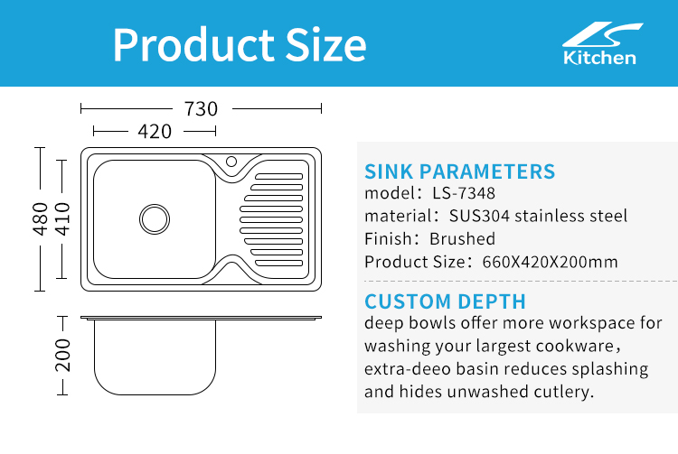  Undermount Corner Stainless Steel Single Bowl Kitchen Sink with Cutting Board – Square One-Hole Design, Ideal for Farmhouse Kitchens, Deep Basin