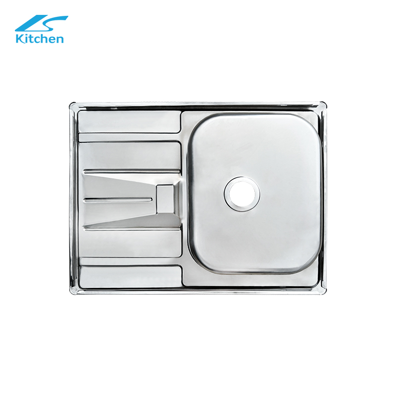 China Factory 201/304 Stainless Steel Single Bowl Kitchen Sink with Plate, Farmhouse & RV Use – Hydraulic Pressed Sink