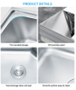 Large Size Cooking Basin Brushed Single Bowl Stainless Steel Small Kitchen Sink