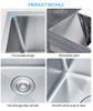 LS-7240HA Cheap Factory Supply OEM ODM double Bowl 201 304 Stainless Steel Kitchen Sink