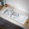 K hote sale factory Restaurant Kitchen Sink single Drainboard double bowl Sink Above Mounted Sink Single Bowl Sink 