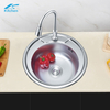 High Quality 304/201 Stainless Steel Round Kitchen Sink Round Press Caravan Kitchen Sink