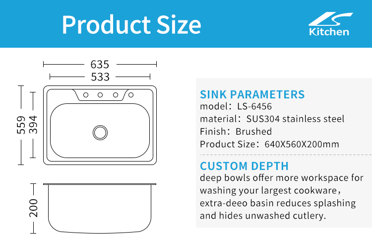 Multi-Tap Hole Modern Kitchen and Bath Washing Basin Stainless Steel Silver Sink in Workstation