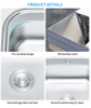 Corner Sink Silver 304 Stainless Steel Small Round Single Bowl Undermount Kitchen Sink - Best Farmhouse Sink