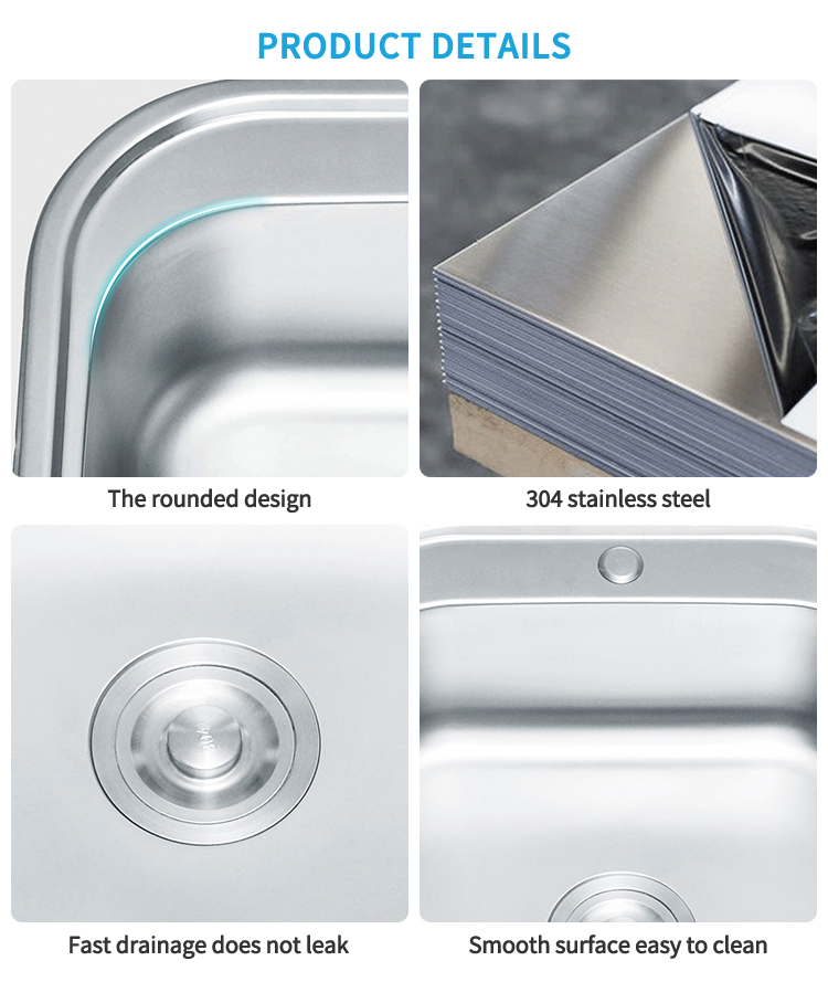 Corner Sink Silver 304 Stainless Steel Small Round Single Bowl Undermount Kitchen Sink - Best Farmhouse Sink