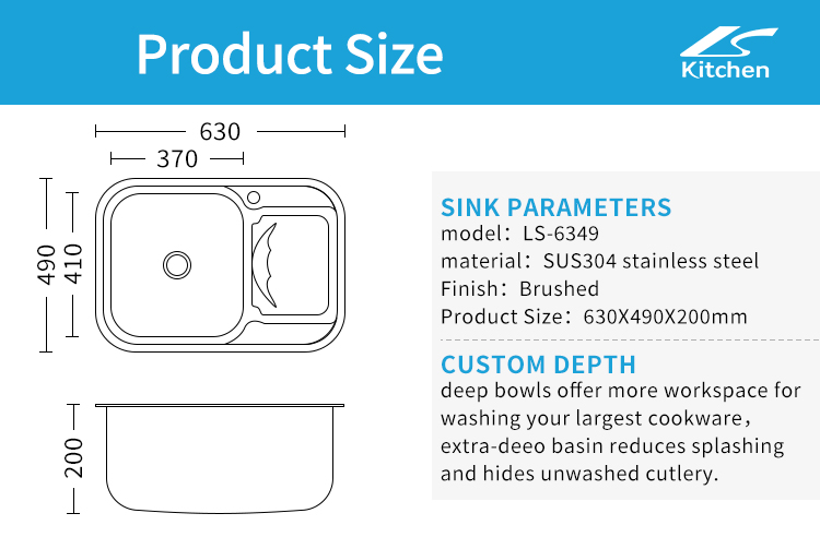 Wholesale SUS304/201 Press Kitchen Round Corner Sink Garden Sink Water Wash Kitchen Sink With Drainboard