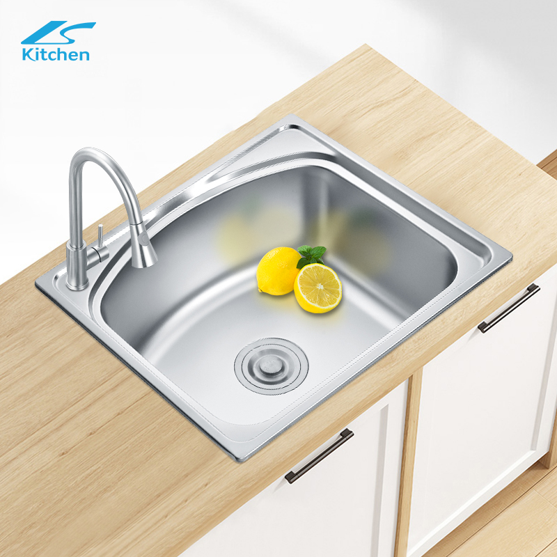 China Direct Sale Factory Silver Large Kitchen Sink Stainless Steel Single Bowl Kitchen Sink