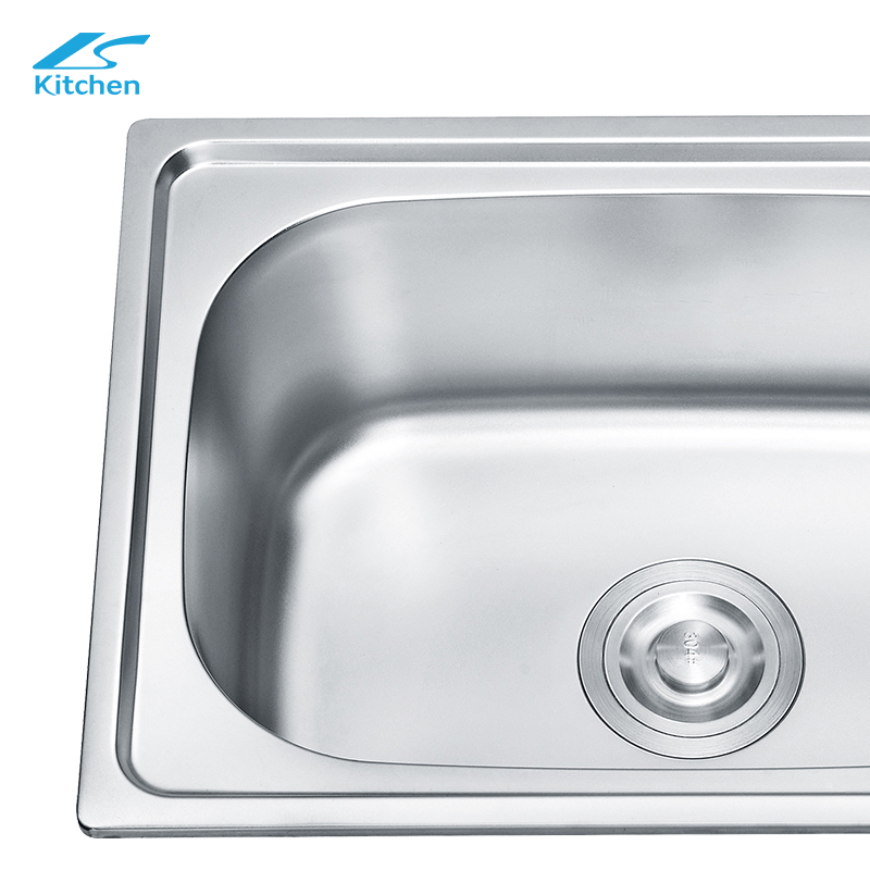 Hot Family Kitchen Sink Rectangle Round Corner Single Bowl House Kitchen Sink Washing Bowl and Dishing Bowl