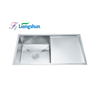 Drop-in Single Bowl with Drainboard Stainless Steel Sink Handmade Kitchen Sink