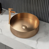 Round luxury design bathroom stainless steel wash basin outdoor golden sink