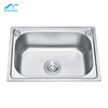 Single basin above counter stainless steel kitchen sink with nice material