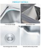Stainless Steel Rectangular House Kitchen Sink with Double Faucet Holes – Ideal for Home and Commercial Use | Above Counter Kitchen Sink