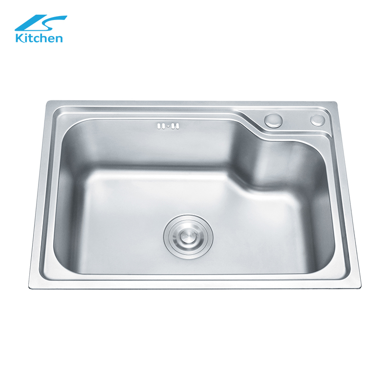 Large Size Cooking Basin Brushed Single Bowl Stainless Steel Small Kitchen Sink