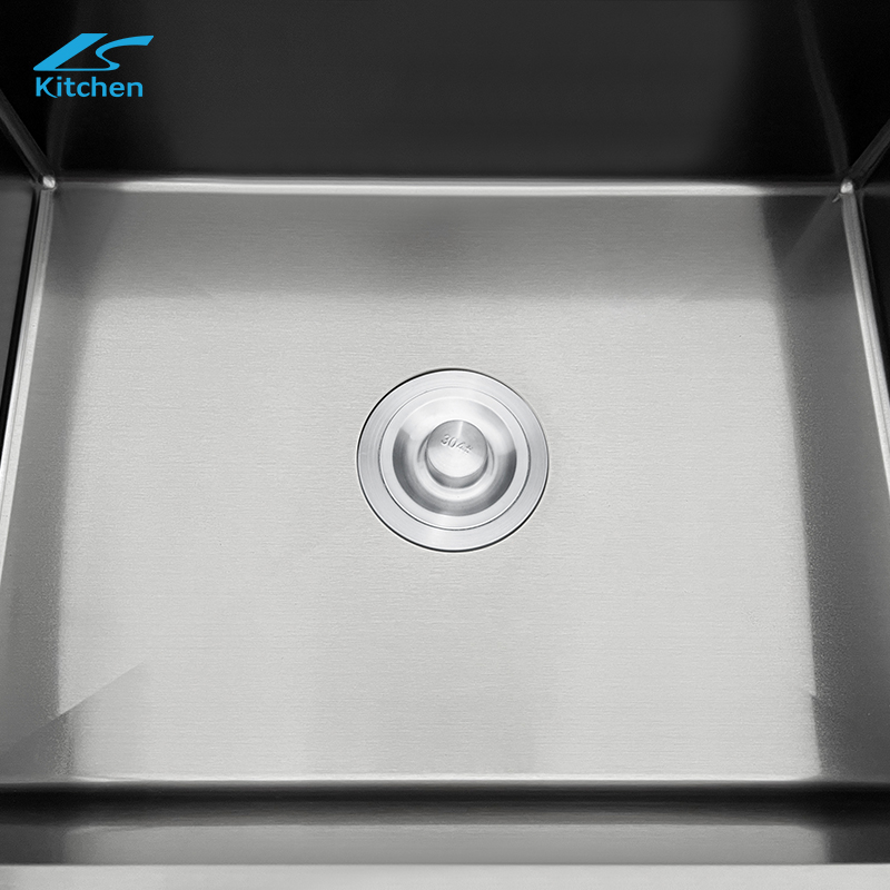 Black Handmade 34.65" Large Kitchen Sink Double bowl without Faucet Durable and rust protection suitable for Workstation 
