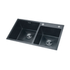 PVD Double Bowl Handmade Kitchen Sink Stainless Steel Black Sink 