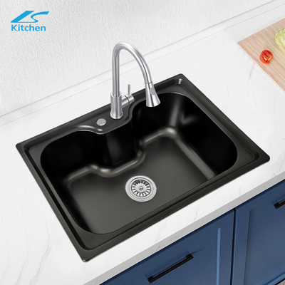 K fregadero de cocina 304 square kitchen nano sink single double sink handmade nano stainless steel black sink