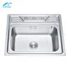 Modern rectangular 201/304 stainless steel kitchen sink single washing basin sink