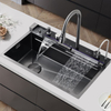 7545 Bowl Undermount Stainless Steel Apron Farmhouse Handmade Smart Waterfall Multifunction Kitchen Sink