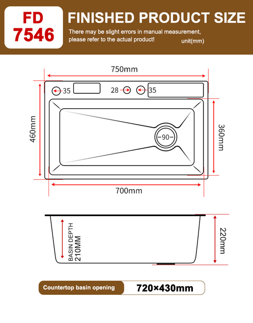 rectangular 304 bowl undermount stainless steel apron farmhouse handmade smart waterfall multifunction kitchen sink