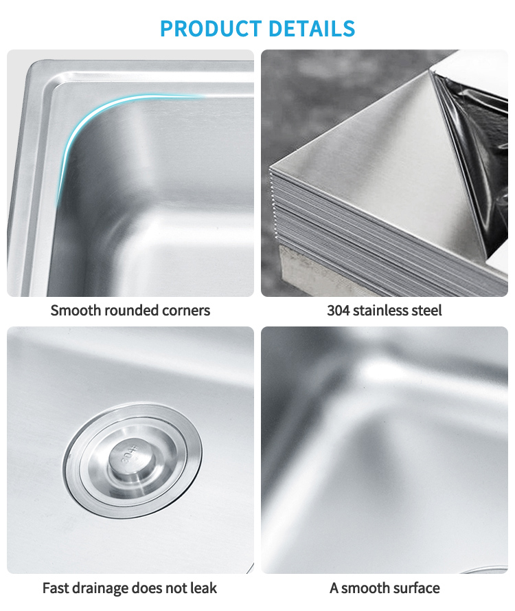 Farmhouse Stainless Steel Double Above Counter Sink Rectangular Bowl Kitchen Sink 3 Years Warranty 
