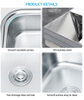 Wholesale SUS304/201 Press Kitchen Round Corner Sink Garden Sink Water Wash Kitchen Sink With Drainboard