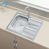 China Factory 201/304 Stainless Steel Single Bowl Kitchen Sink with Plate, Farmhouse & RV Use – Hydraulic Pressed Sink