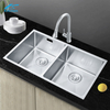 LS-7240HA Cheap Factory Supply OEM ODM double Bowl 201 304 Stainless Steel Kitchen Sink