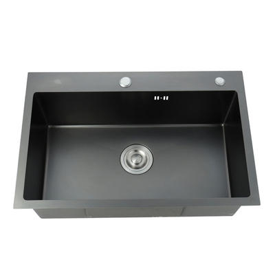 K Durable 304 Hidden Sink Luxury Cup Rinser Sink black nano handmade soap dispenser kitchen sink