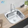Corner Sink Silver 304 Stainless Steel Small Round Single Bowl Undermount Kitchen Sink - Best Farmhouse Sink