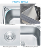 Hot Sale Washing and Cooking Basin 304 Stainless Steel Pressing Sink Deep Wash Basin Suitable for Home Farmhouse Workstation