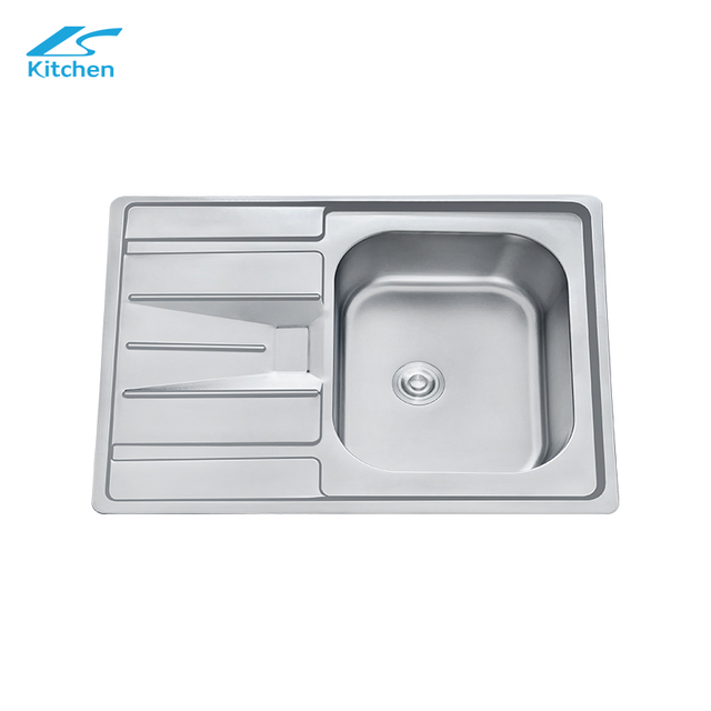 China Factory 201/304 Stainless Steel Single Bowl Kitchen Sink with Plate, Farmhouse & RV Use – Hydraulic Pressed Sink