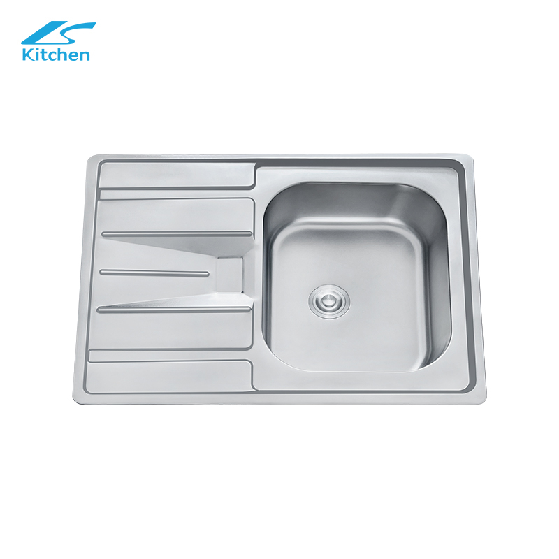 China Factory 201/304 Stainless Steel Single Bowl Kitchen Sink with Plate, Farmhouse & RV Use – Hydraulic Pressed Sink