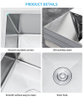 34.65" Silver Large Kitchen Handmade Double Sink Durable and rust protection suitable for Workstation House Kitchen 