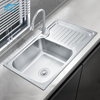  Undermount Corner Stainless Steel Single Bowl Kitchen Sink with Cutting Board – Square One-Hole Design, Ideal for Farmhouse Kitchens, Deep Basin