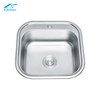 Corner Sink Silver 304 Stainless Steel Small Round Single Bowl Undermount Kitchen Sink - Best Farmhouse Sink