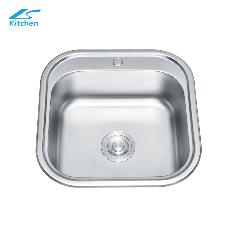Corner Sink Silver 304 Stainless Steel Small Round Single Bowl Undermount Kitchen Sink - Best Farmhouse Sink