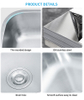 Modern Minimalist Double Bowls Sink Kitchen Stainless Steel Undermount Installation Nano Surface Fashion Kitchen Sink